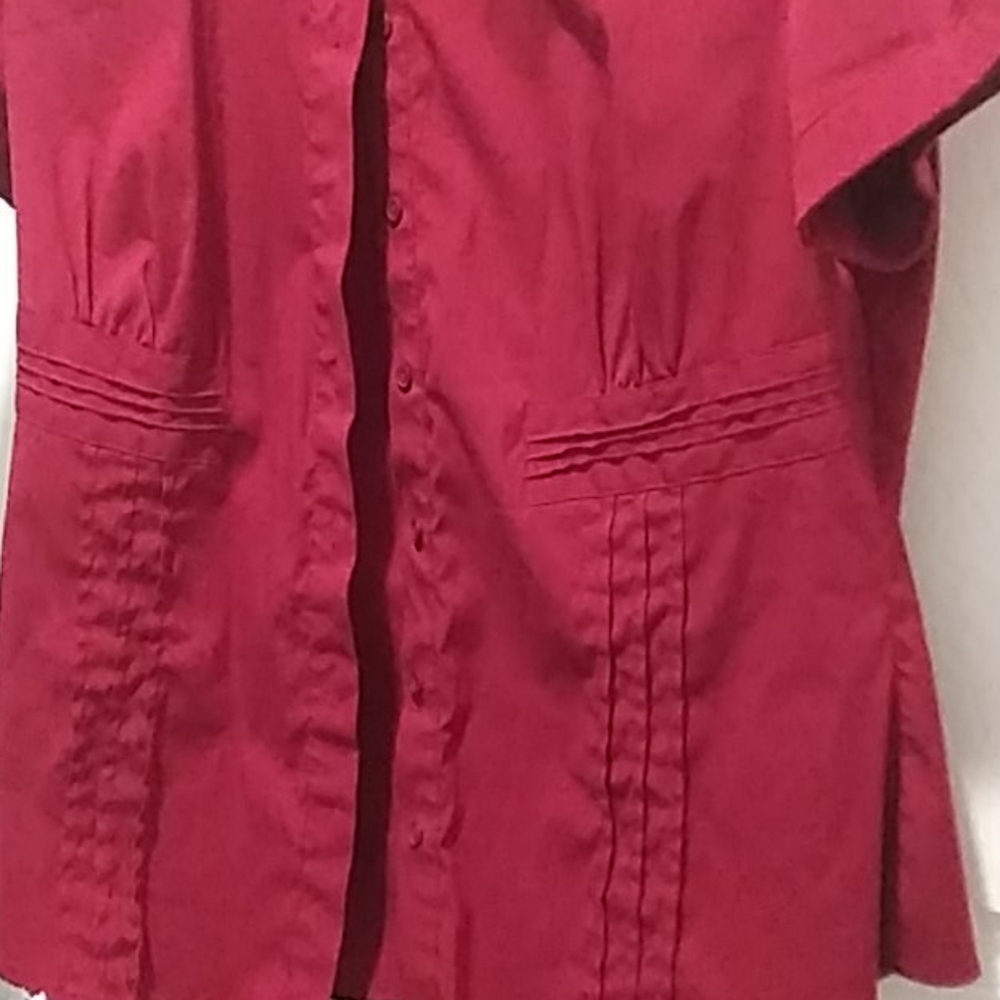 Hillard & Handson Large Burgundy shirt - Picture 2 of 5